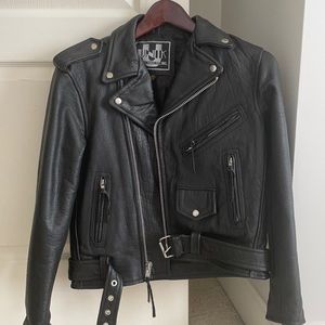 Black authentic leather jacket